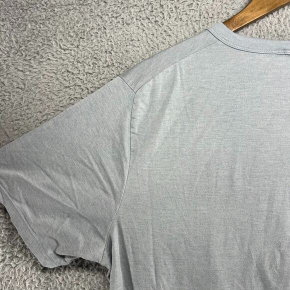 Lululemon Shirt Men's Large Blue Solid Blank Fundamental Lightweight Stretch Gym - Picture 10 of 12